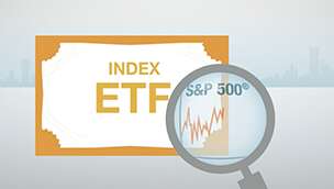 magnifying glass looking at ETF